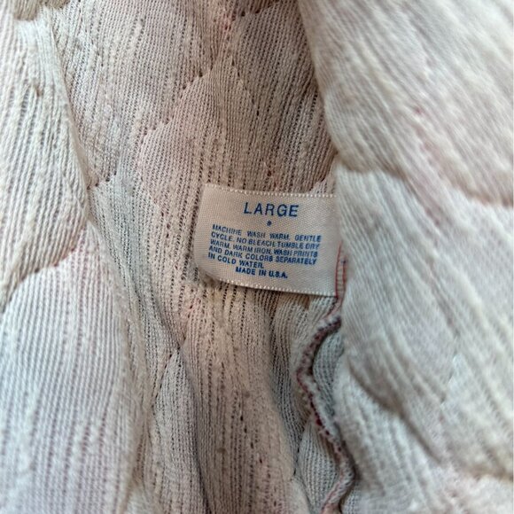 Vintage Lorraine Womens Robe Large Red Plaid Wrap Quilted Belted Retro Flannel - Picture 12 of 13